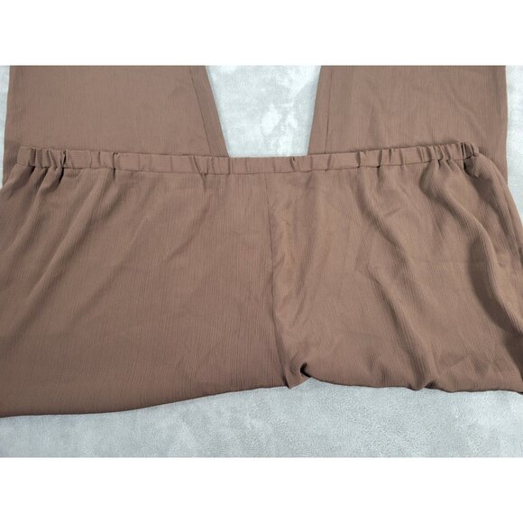 Maggie Barnes Womens Pants 5X Plus Cropped Pull On Brown Comfy BRO33E - Picture 6 of 8